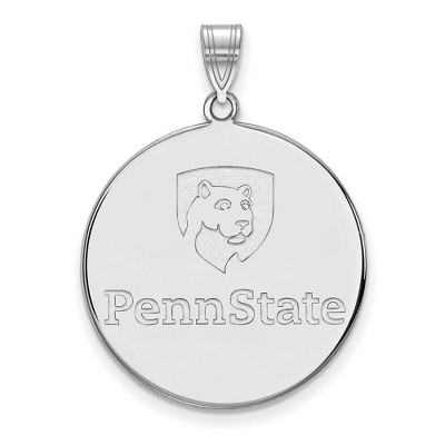 Black Bow Jewelry 10k White Gold Penn State Nittany Lions NCAA Extra Large Pendant