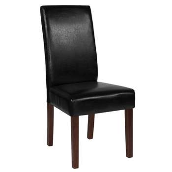 Merrick Lane Mid-Century Panel Back Parsons Accent Dining Chair