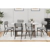 Coucheta Modern Upholstered Dining Chairs - Arched Metal Legs for Kitchen/Living Room - 4 of 4
