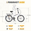 Gulches 24 Inch Folding Bike for Adults, Steel Frame Single Speed City Commuter Bicycle, Dual V-Brake with Fenders, Adjustable Saddle - 4 of 4
