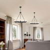 CityFurn 9-Light 36'' W Modern Wagon Wheel Chandelier with Clear Glass - 2 of 4