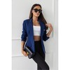 Coolmee Women's Lapel Collar Blazer Gold Button Down Business Work Blazers Casual Open Front Jackets - 3 of 4