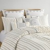 Sapphtopaz Bedding Set Duvet Cover Set Tufted Chenille Cotton with Stripes Printing 3 Piece 1 Cover, 2 Pillow Shams - 3 of 4