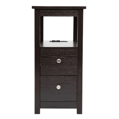 Infurnic Utility Storage Cabinets Modern Sturdy Wood Structure, Convenient for Living Room, Black, 11.81"*23.62"*24"