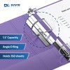 Davis Group 6pk 1.5" Premium Economy Angled D-Ring Binder Purple: XL Hard Cover, 350 Sheet Capacity, 2 Pockets - 3 of 4