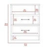 Vynxaria Light Gray Nightstand with Two Drawers and Open Shelf - 4 of 4