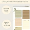 Blu Monaco Gold Edge Desk Pad – Undated Weekly Planner Notepad – 8.5 x 11, 50 Pages – Tear-Off Calendar for Scheduling and Organization - 2 of 4