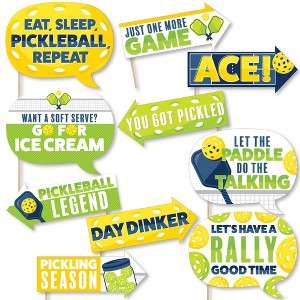 Big Dot of Happiness Funny Let’s Rally - Pickleball - Birthday or Retirement Party Photo Booth Props Kit - 10 Piece - 1 of 4