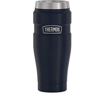 THERMOS Stainless King Vacuum-Insulated Travel Tumbler, 16 Ounce, Matte Blue