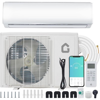 18K BTU Mini Split AC/Heat Pump - 23 SEER2, Cools/Heats 1,250 Sq.Ft, 208V/230V, WiFi Alexa, Easy Install Kit - R45 Series