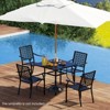 Tangkula 2PCS Stackable Patio Dining Chairs Outdoor Metal Bistro Chairs W/ Curved Armrests - 3 of 4