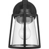 Progress Lighting Benton Harbor 1-Light Outdoor Wall Lantern in Black with Clear Glass Shade - 3 of 4