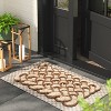 1'6"x2'6" Lovers Knot Coir Doormat Cream/Brown - Threshold™: Outdoor High Pile Basket Weave Front Door Mat - 2 of 4