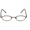 Flex Plus by Vivid FP-96 Designer Blue Light FIlter Reading Glasses in Shiny Brown 43mm +3.00 | Ladies | Oval Shape | X-Small Fit - 2 of 4