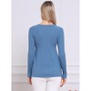 Allegra K Women Pullover Tops Long Sleeve Crew Neck Stretchy Knit Casual Loose Fit Peplum 2025 Sweaters - 3 of 4