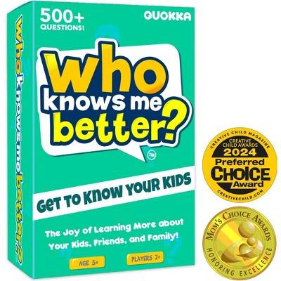 QUOKKA Fun Board Game for 8 10 Year Olds - Family Card Game for Kids Ages 6 7 and Adults - Who Knows Me Better Series - Guess Questions