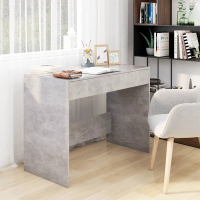 VidaXL Desk Concrete Gray 39.8"x19.7"x30.1" Engineered Wood