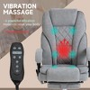 Polyester Reclining Swivel Massage Office Chair with Adjustable Height, Footrest, 6-Point Vibration and Heat - 4 of 4