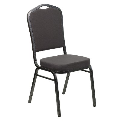 Flash Furniture Hercules Series Crown Back Stacking Banquet Chair In Gray  Fabric - Silver Vein Frame : Target