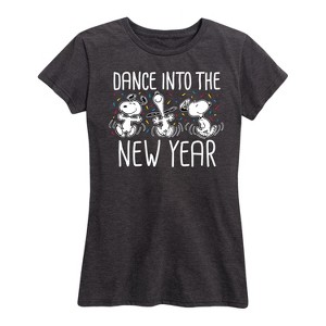 Women's - Peanuts - Dance Into The New Year Short Sleeve Graphic T-Shirt - 1 of 4