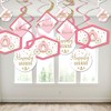 Big Dot of Happiness Little Princess Crown - Pink and Gold Princess Baby Shower or Birthday Party Hanging Decor - Party Decoration Swirls - Set of 40 - 3 of 4