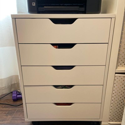 Halifax 5 Drawer Cabinet with Casters White - Winsome