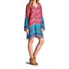 Women's Paisley Bell Sleeve Dress - Velzera - 3 of 4
