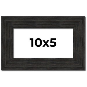 PosterPalooza | Panoramic Contemporary Black Picture Frame - UV Acrylic, Foam Board Backing, Hanging Hardware - 1 of 4