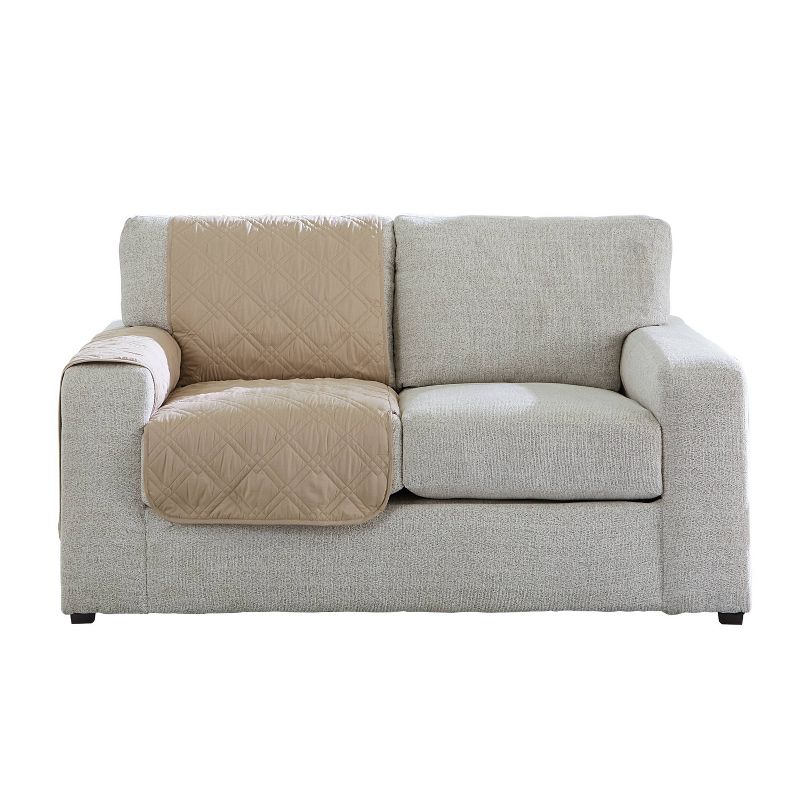Sure Fit Gemma Corner Sectional Sofa Furniture Waterproof Pet Protector Cover Taupe, 4 of 7