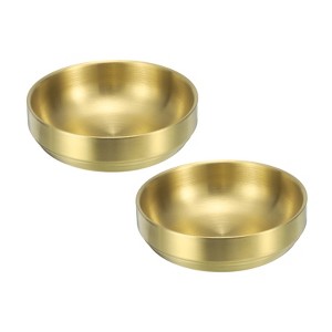Unique Bargains Kitchen Round Stainless Steel Sauce Dish Dipping Bowls - 1 of 4