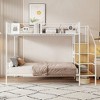 CAVINAS Twin Bunk Beds for Kids, Metal Twin Bed Frame with Drawer and Lateral Storage Ladder and Wardrobe for Bedroom, Living Room - 2 of 4