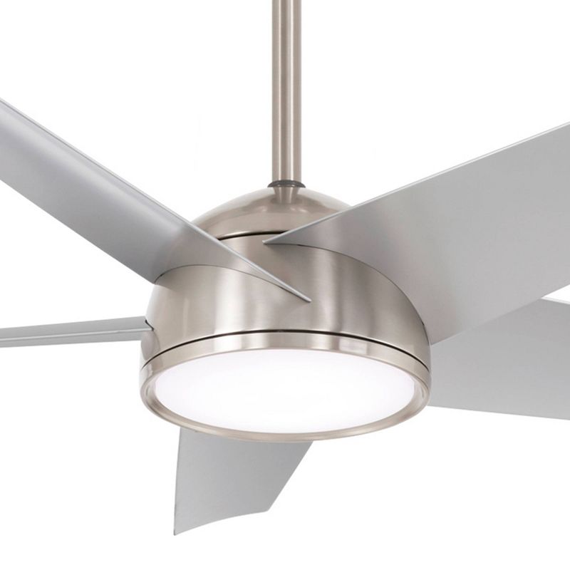 58" Minka Aire Chubby Brushed Nickel LED Smart Ceiling Fan with Remote, 2 of 5