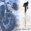 Unique Bargains Bicycle Motorcycle Ramp Helmet Pigtail Braids Hair Black Gold 22" - 2 of 4