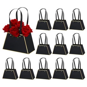 Unique Bargains Wedding Party Paper Flower Gift Bag with Handle 12 Pcs - 1 of 4