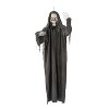 5 Ft. Animated Eyes Hanging Skeleton Reaper with Black Robe Halloween Decoration - 2 of 2