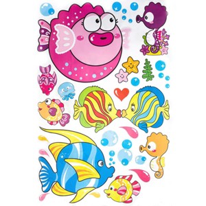 Slickblue Tropical Fish Vinyl Wall Decals 23.6x35.9 inch – Easy-to-Apply Art for Living Room, Bedroom & More - 1 of 3