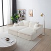 TiramisuBest 3-in-1 Sleeper Sofa Bed with Pull-Out Couch and Linen Chaise, Comfortable Sofa Sleeper for Living Room,Beige - 3 of 4