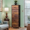 5-Drawer Tall Fabric Dresser with Wood Top, Storage Organizer Chest for Bedroom, Closet, Hallway, Sturdy Steel Frame - 2 of 4