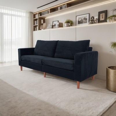 DOMETOUR Modern Corduroy Couches for Living Room, Comfy Upholstered Loveseat