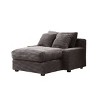 NicBex Couches for Living Room 48.8" Sofa Couch Modern Minimalist Upholstered Sofa Bed Sleeper with 3 Throw Pillows for Apartment - 3 of 4