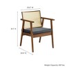 Modway  Thera Set of 2 Vegan Leather and Rattan Accent Chairs in Walnut Black - 3 of 4