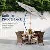 Best Choice Products 10ft Outdoor Woodgrain Pattern Steel Market Patio Umbrella w/ Crank, Tilt - 4 of 4