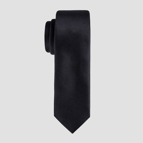 Skinny black shop tie