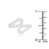 Slickblue Clear Round Cubic Zirconia Split Shank Ring for Women – Rhodium-Plated Contemporary Style, Sizes 5-10 - 3 of 4