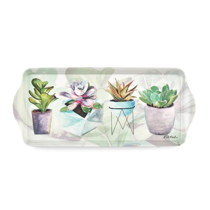 Pimpernel Succulents Melamine Sandwich Tray - 15.1" x 6.5", 1 of 7
