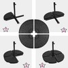 Round Four-Pieces Convertible Patio Umbrella Base For Beach - 2 of 4