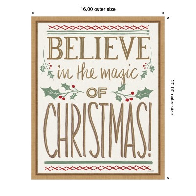 Amanti Art Believe in the Magic of Christmas by Anne Tavoletti Canvas Wall Art Print Framed 16 x 20-in.