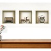 HomeRoots Set of Three Sia Faux Niche 3D Peel and Stick Wall Decals - 2 of 3