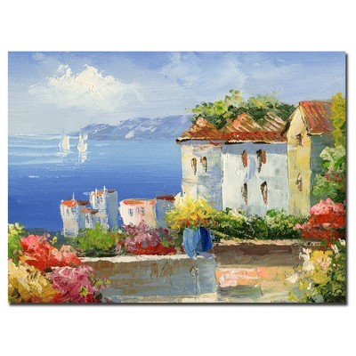 Trademark Fine Art -Rio 'Mediterranean Villa' Canvas Art