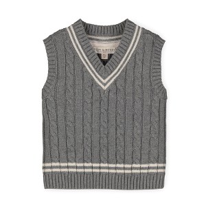 Hope & Henry Boys'  V-Neck Cable Sweater Vest, Infant - 1 of 3